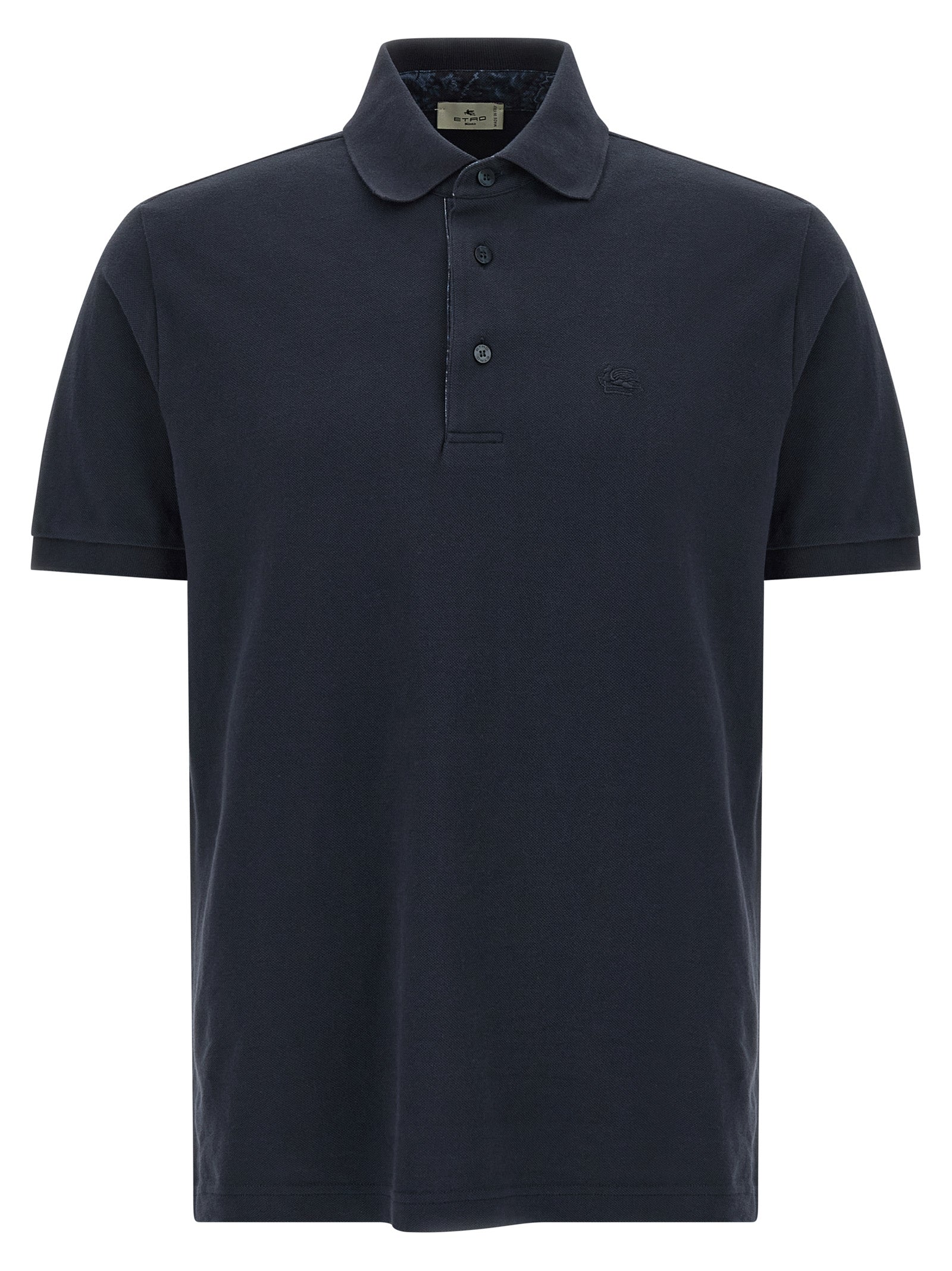 Blue Cotton Polo Shirt