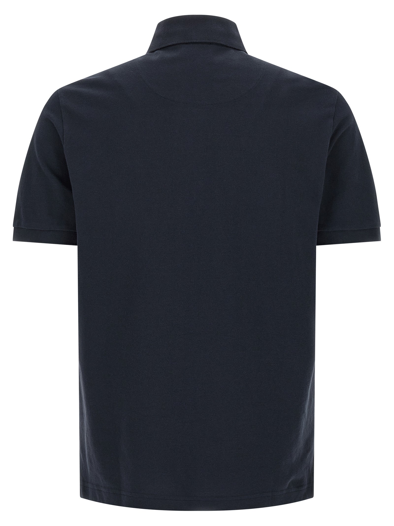 Blue Cotton Polo Shirt
