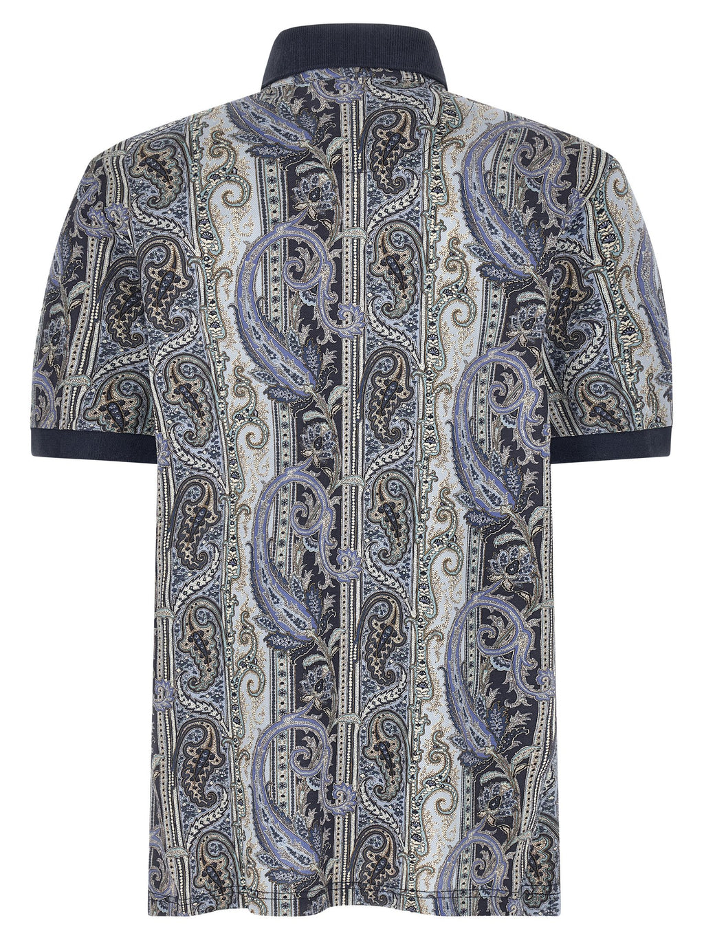 Blue Cotton Polo Shirt