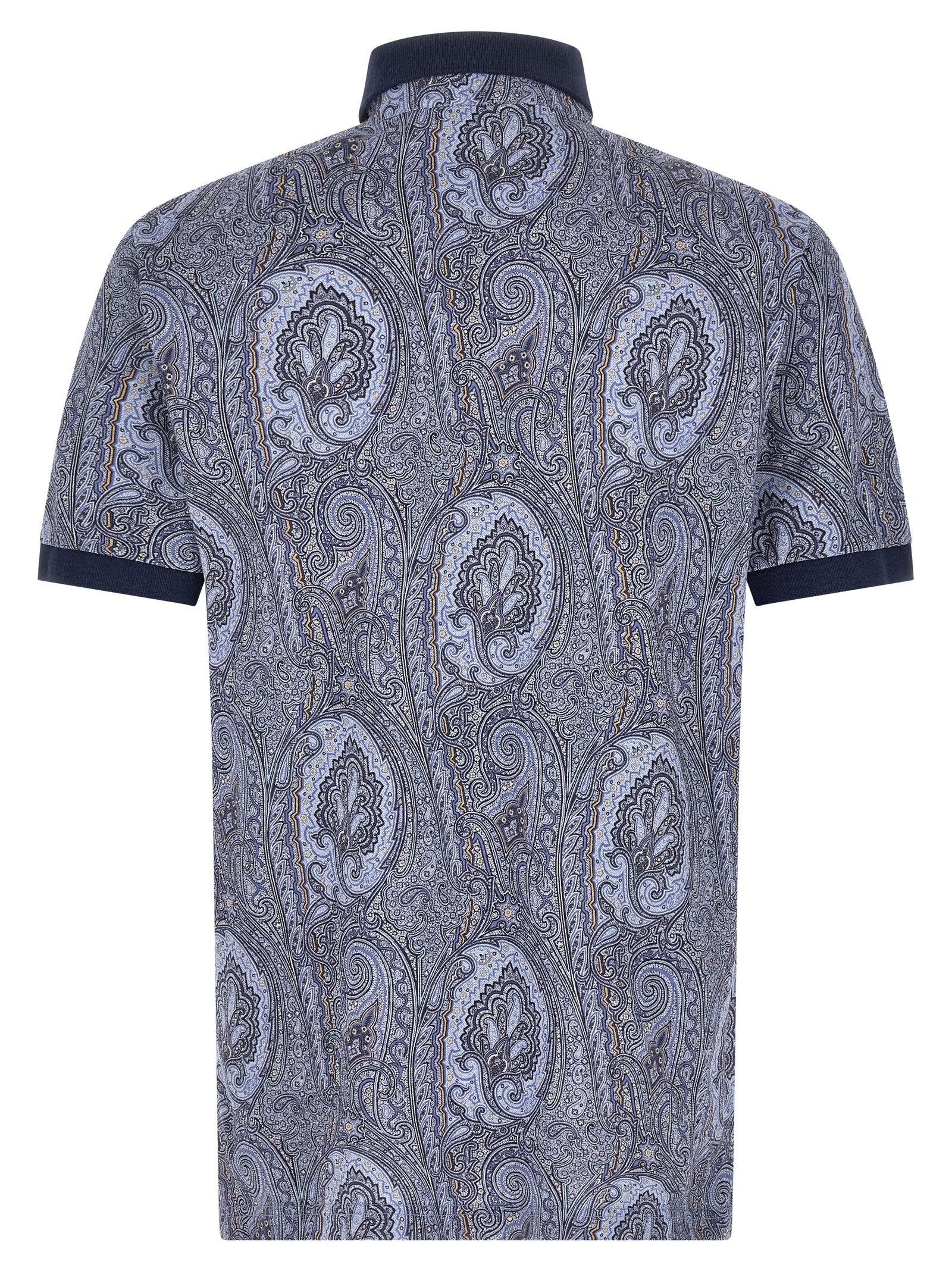 Blue Cotton Polo Shirt