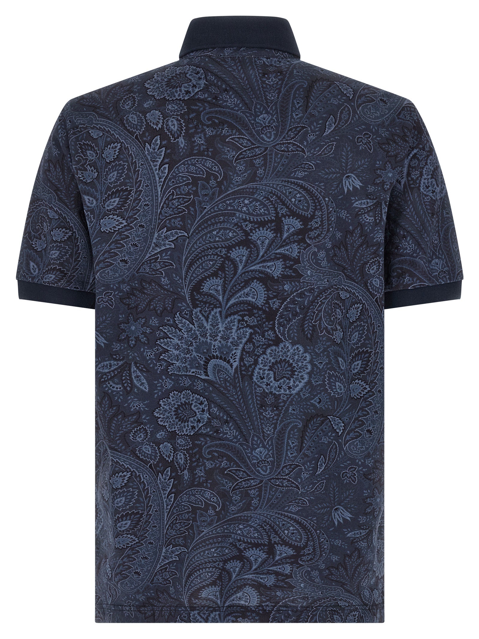 Blue Cotton Polo Shirt