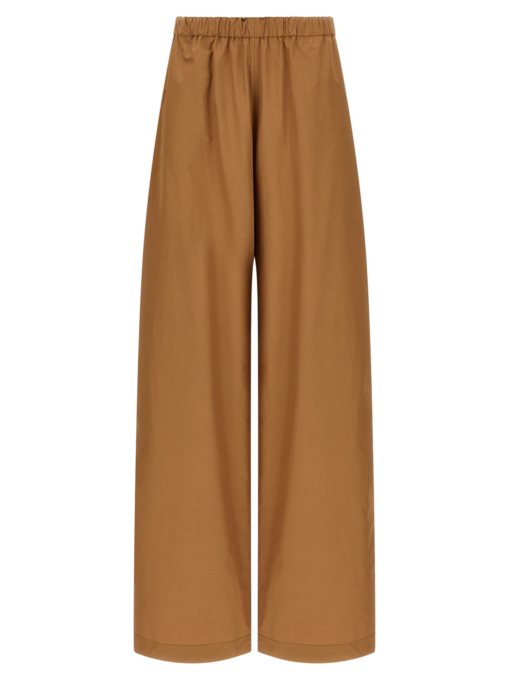 Brown Cotton Casual Pants