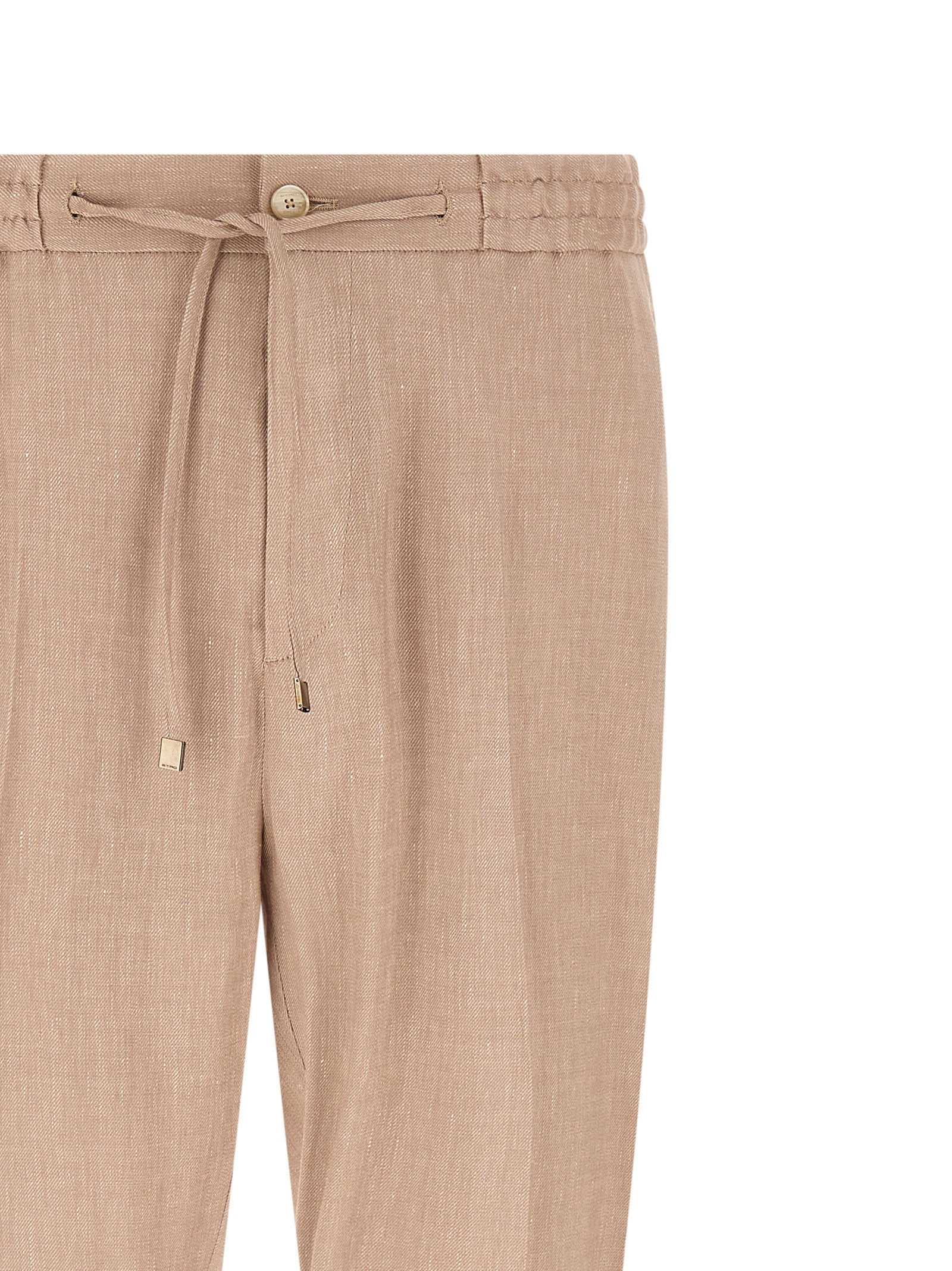 Beige Linen Joggers (Workout Pants)