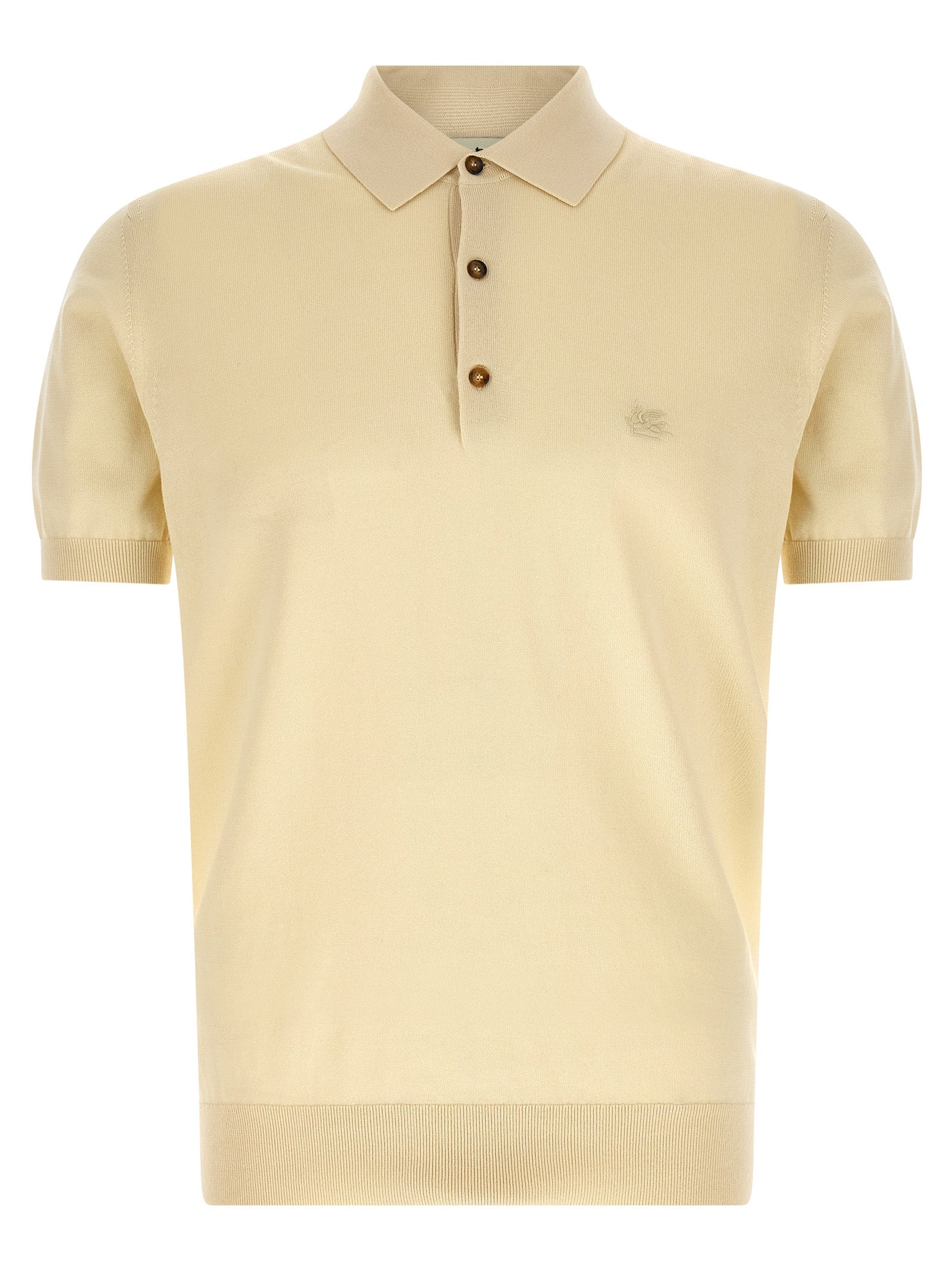 Beige Cotton Polo Shirt