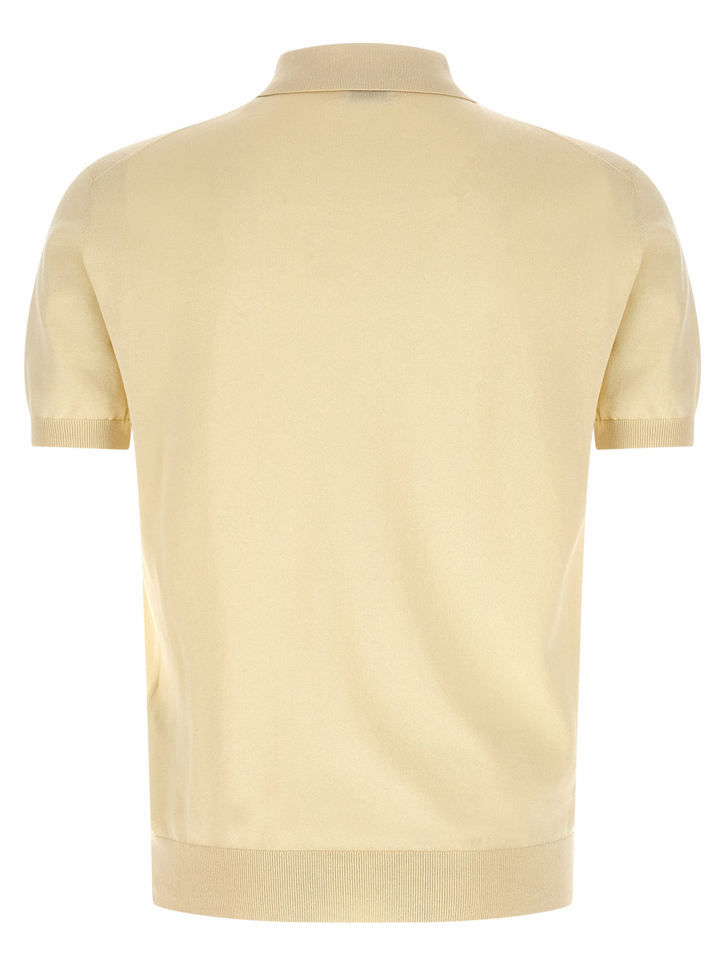 Beige Cotton Polo Shirt