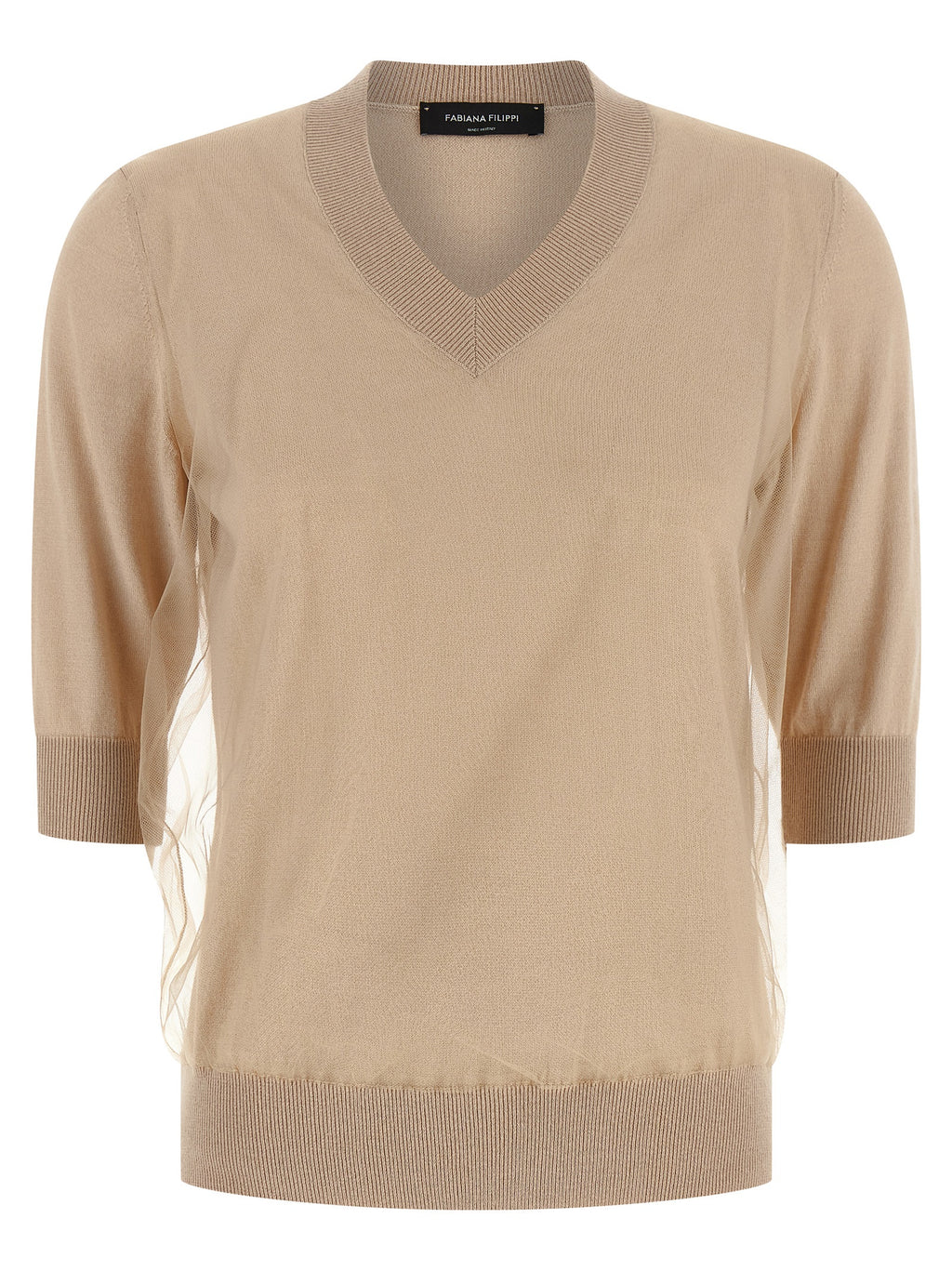 Beige Virgin Wool Cardigan