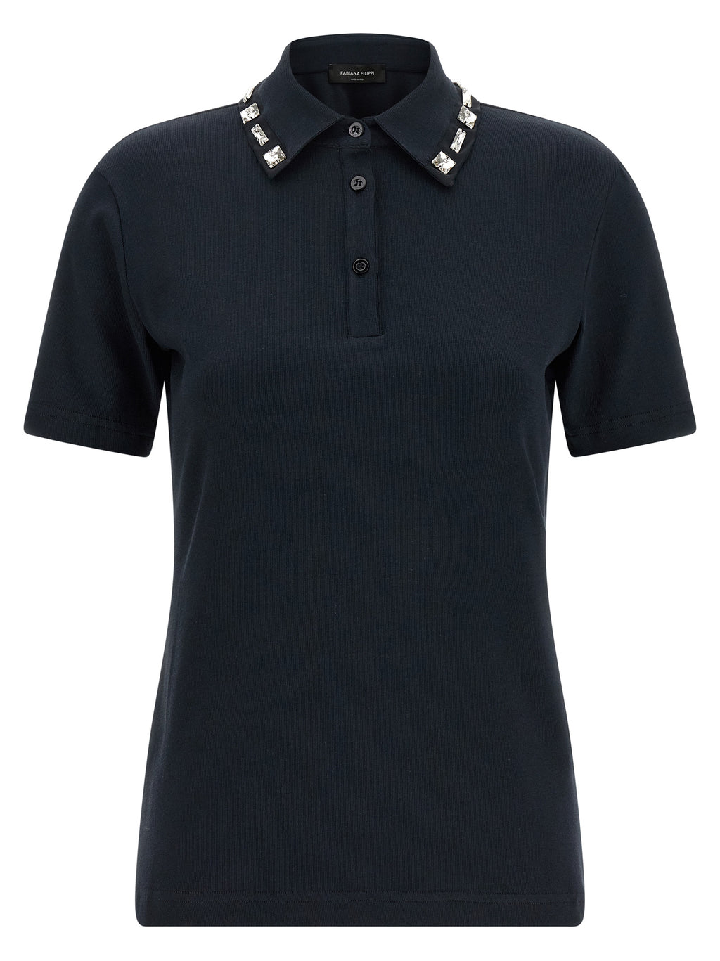 Blue Cotton Polo Shirt