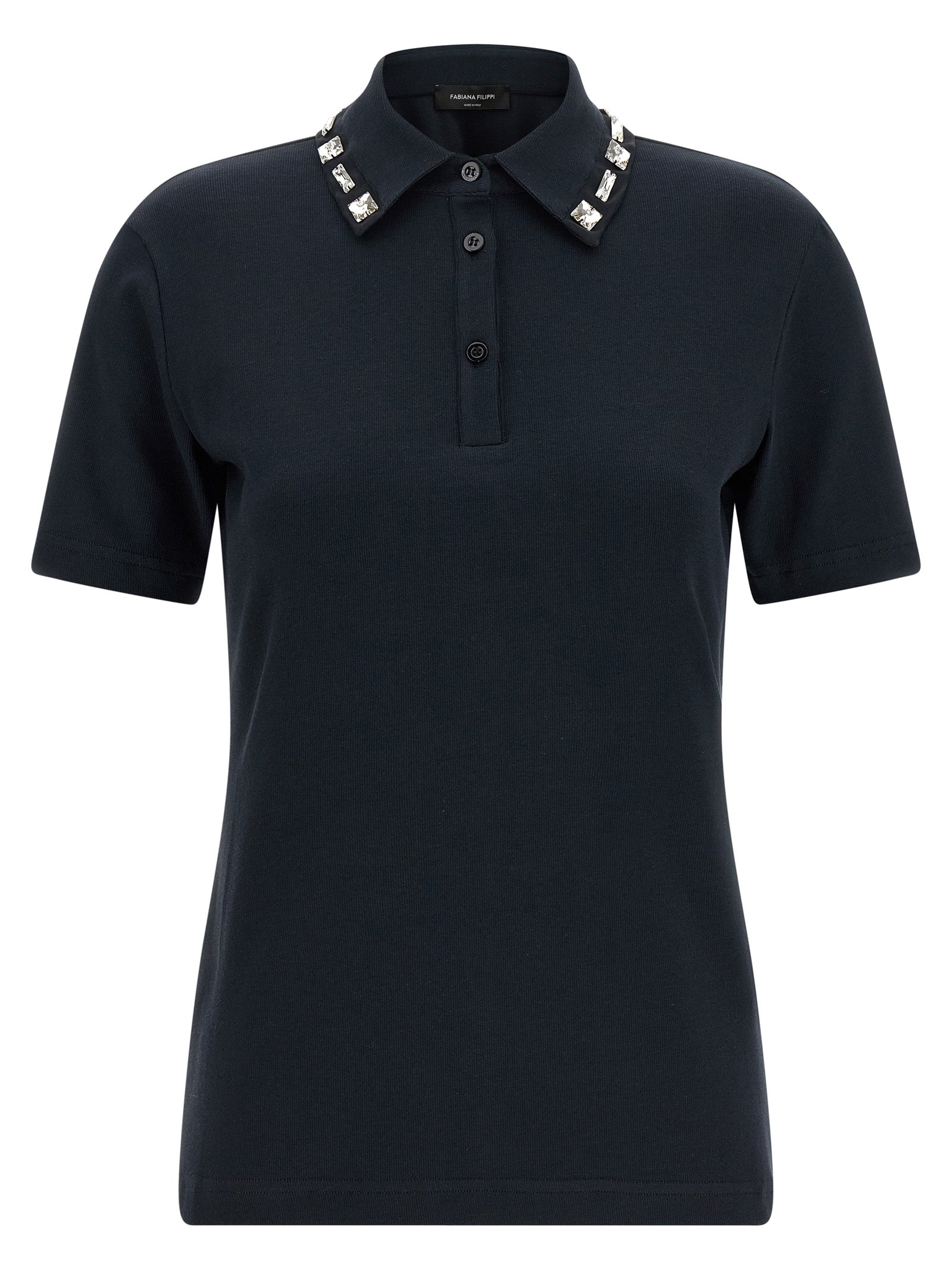 Blue Cotton Polo Shirt
