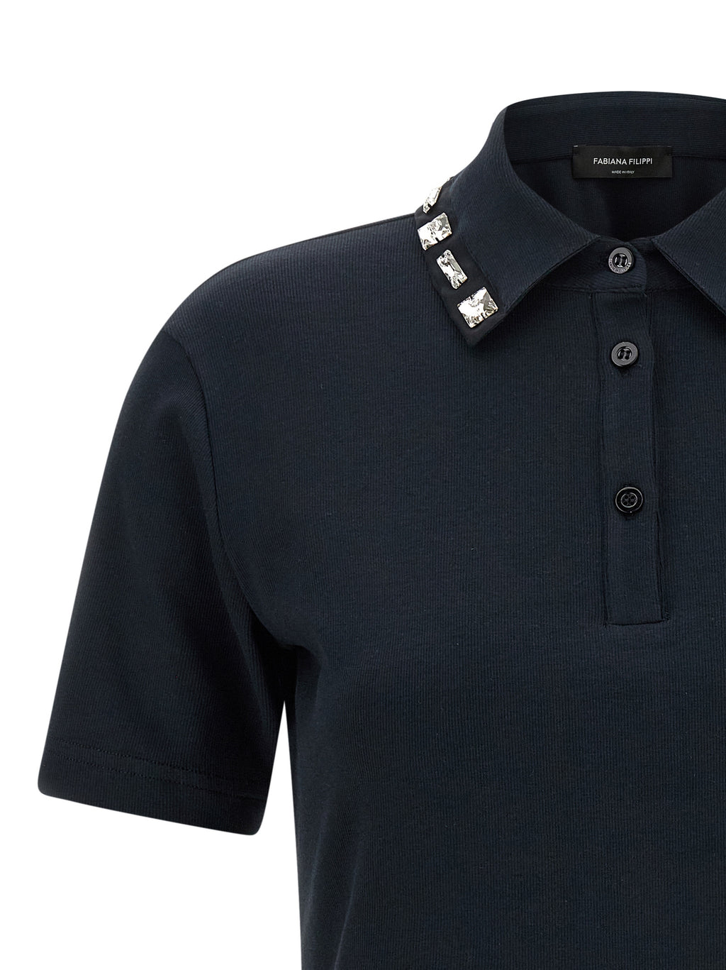 Blue Cotton Polo Shirt
