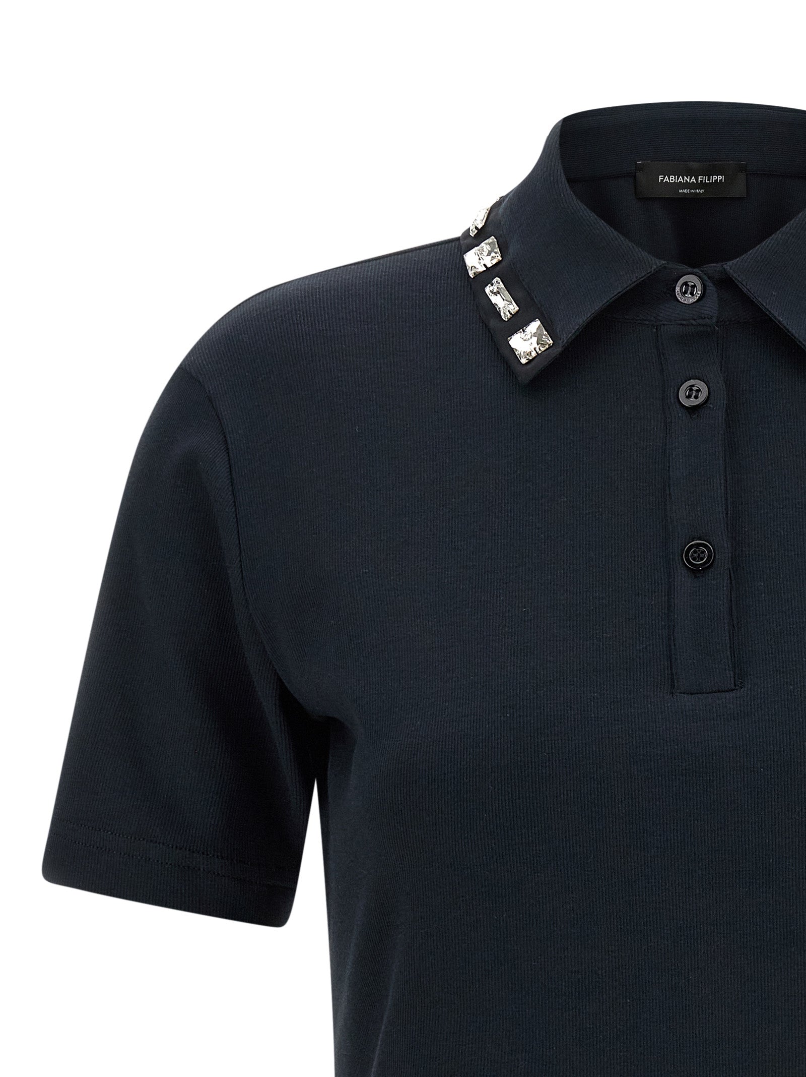 Blue Cotton Polo Shirt