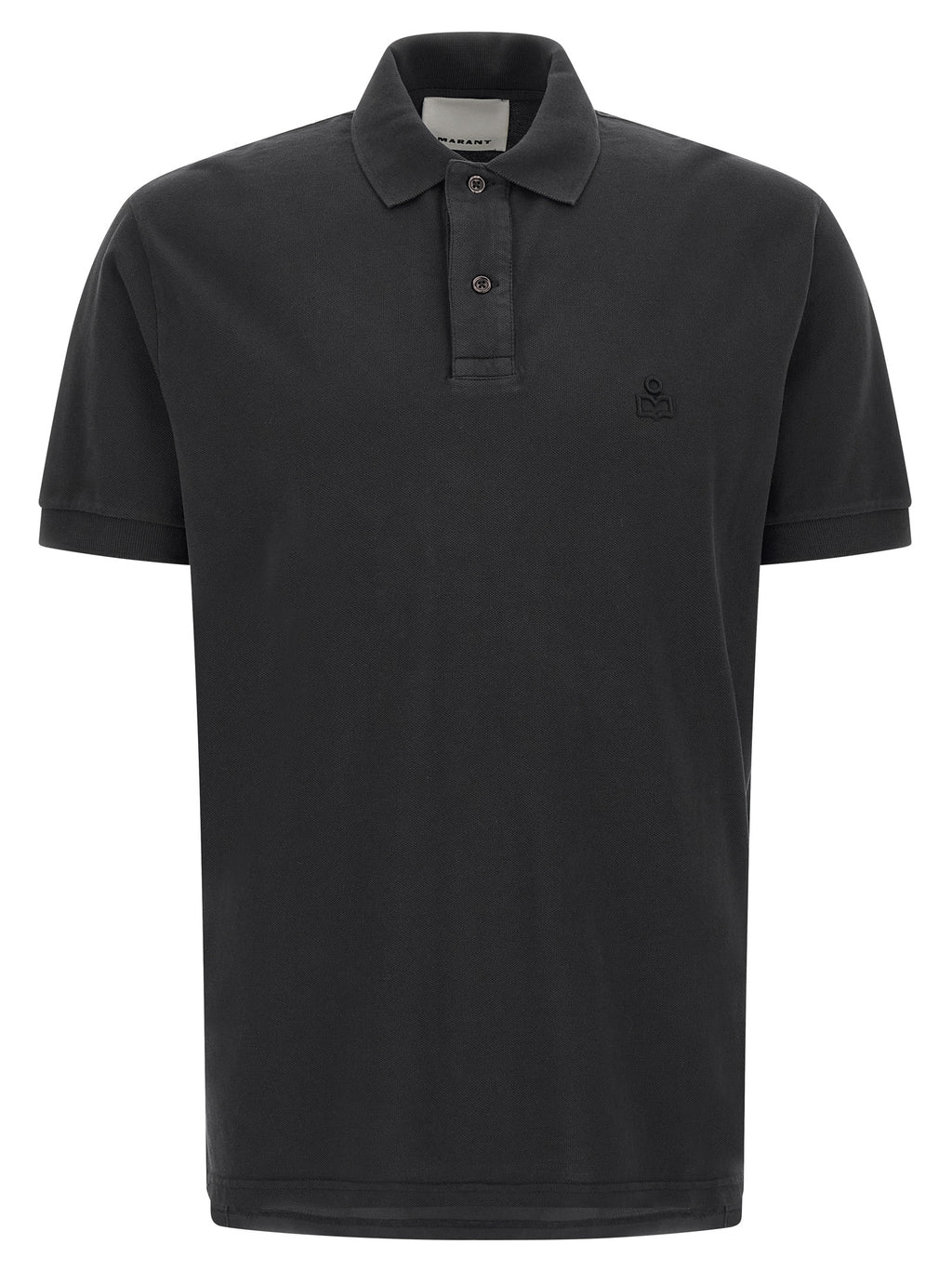 Black Cotton Polo Shirt