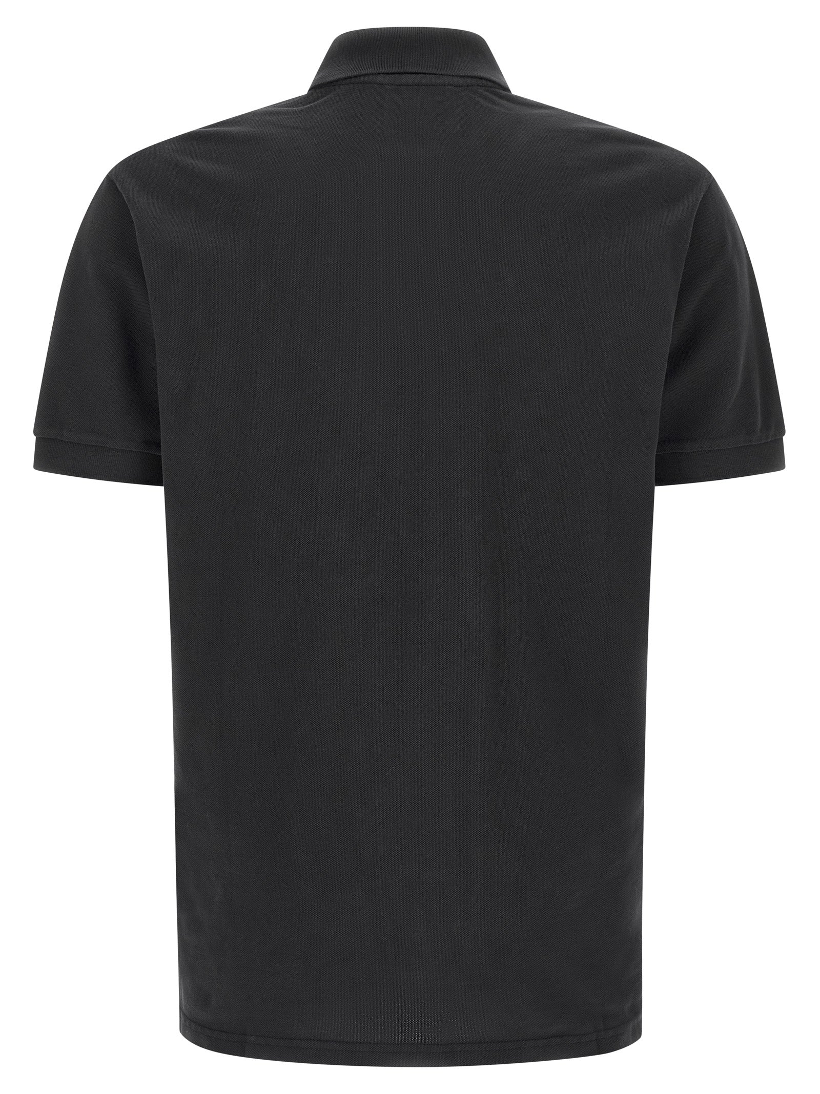 Black Cotton Polo Shirt