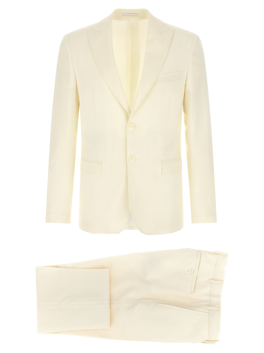 White Wool Two-Piece Suit
