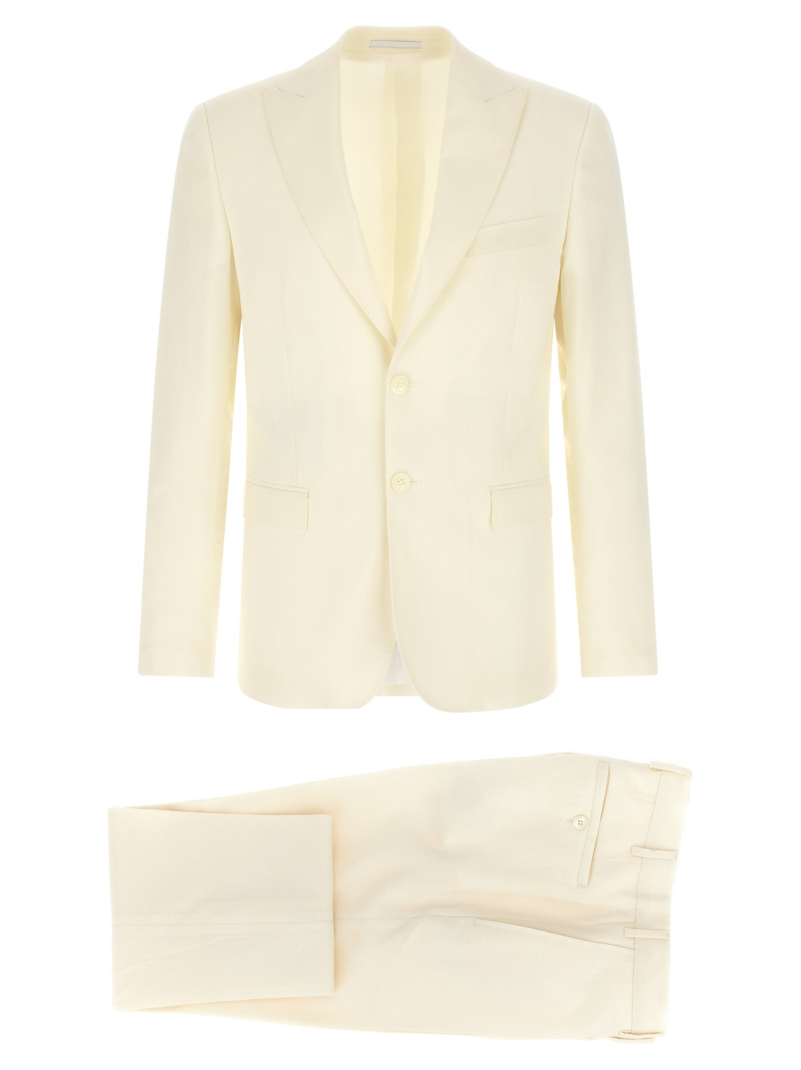 White Wool Two-Piece Suit
