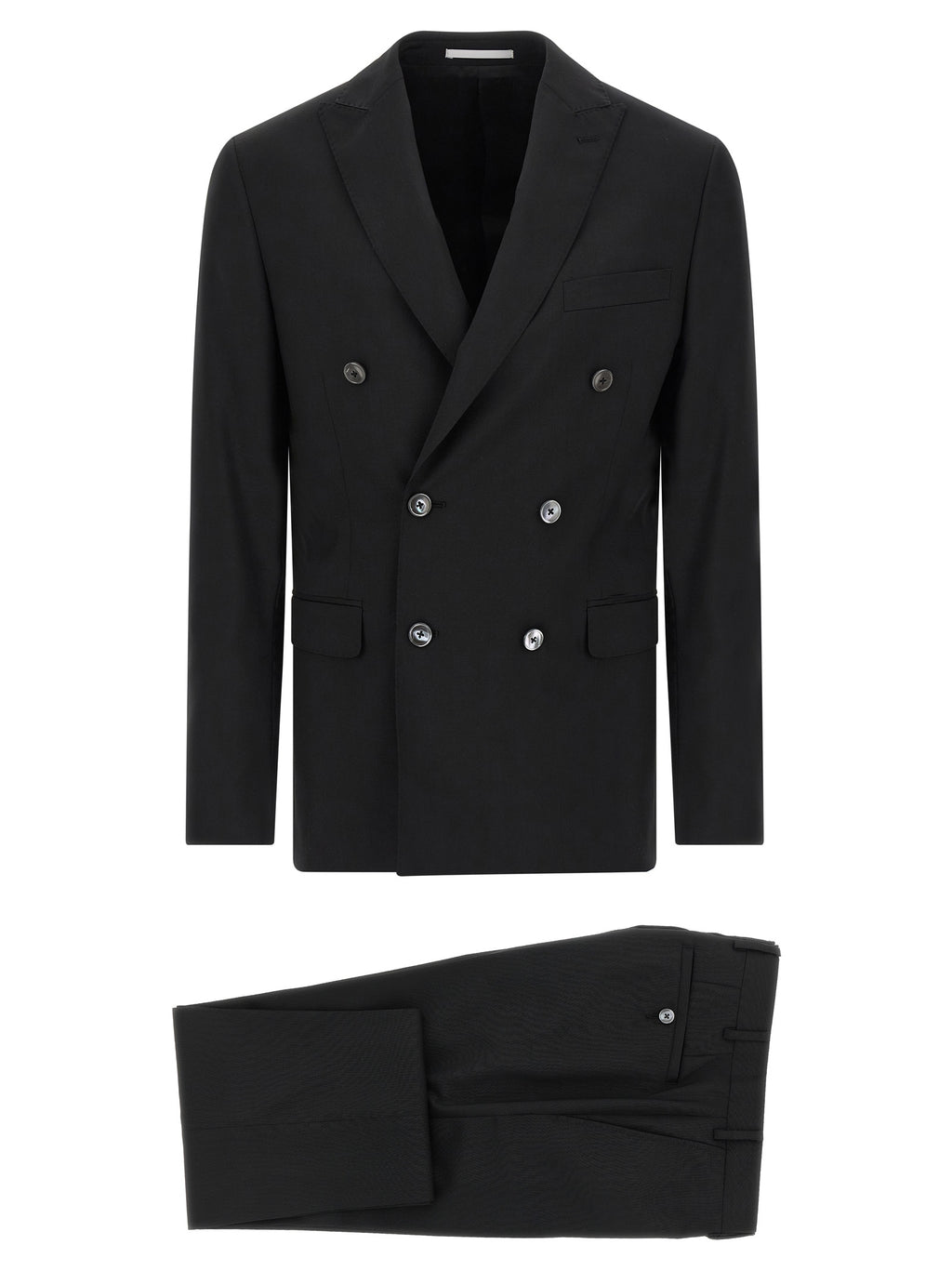 Black Wool Two-Piece Suit