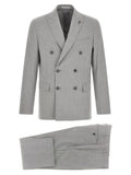 Gray Polyester Two-Piece Suit