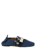 Blue Organic Cotton Ballet Flats