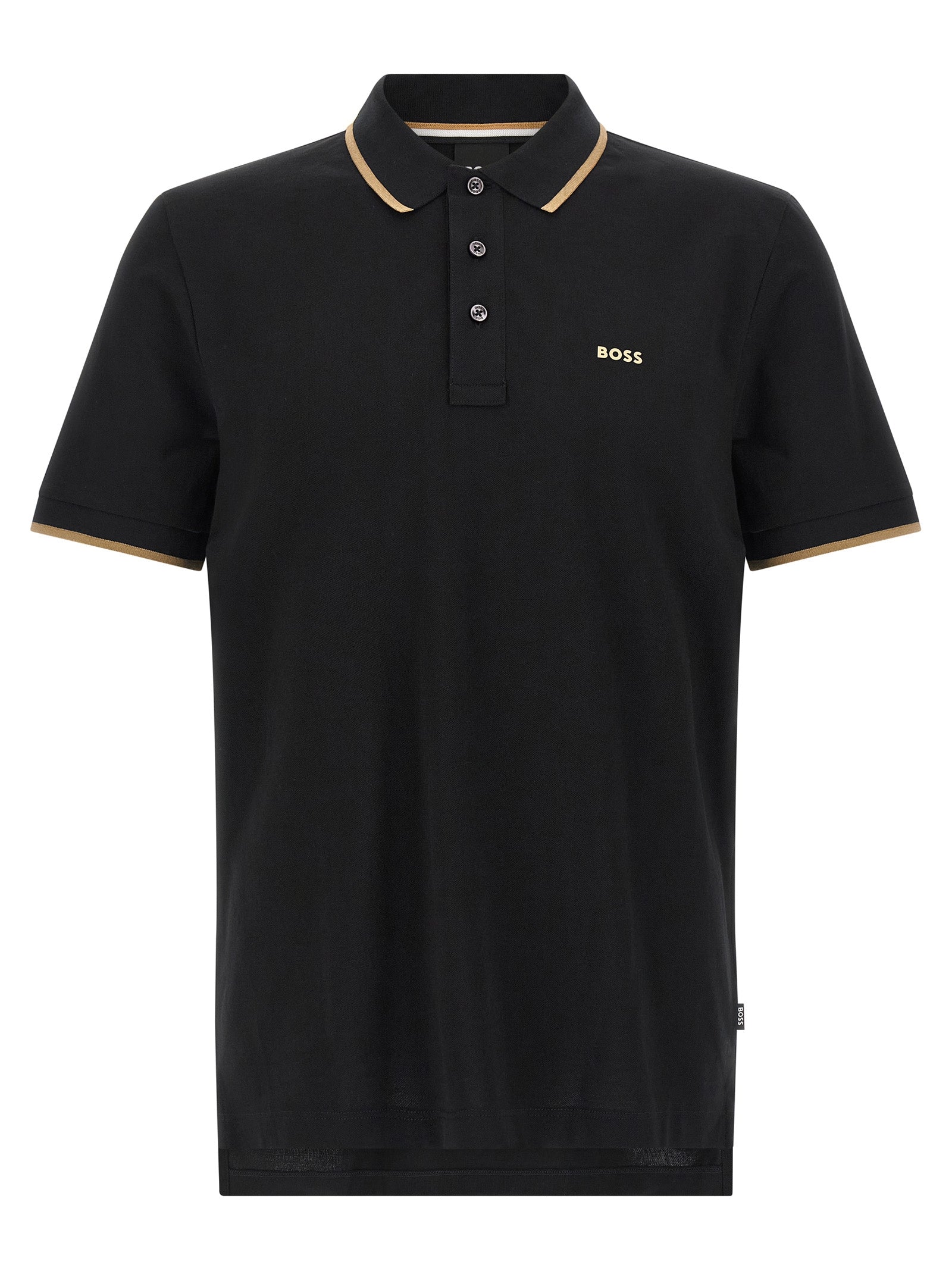 Black Cotton Polo Shirt