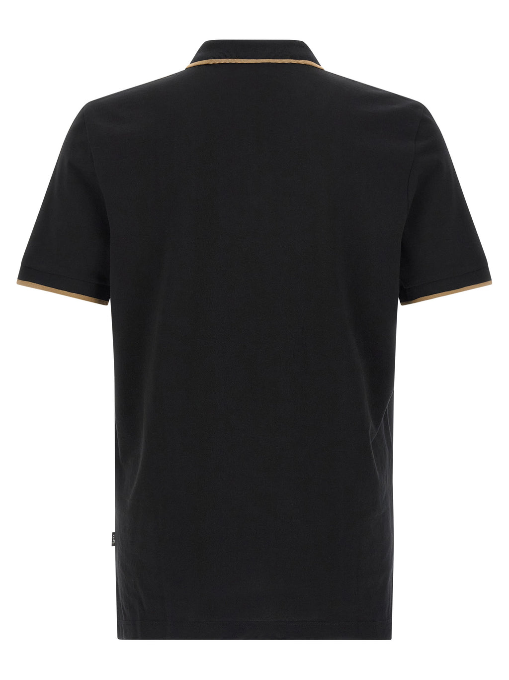 Black Cotton Polo Shirt