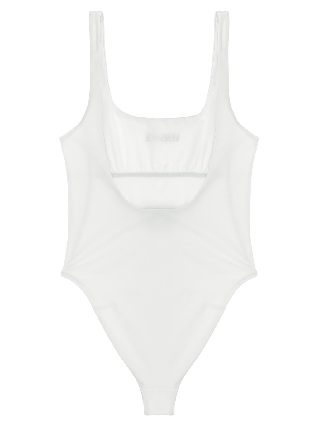 White Nylon One-Piece Swimsuit