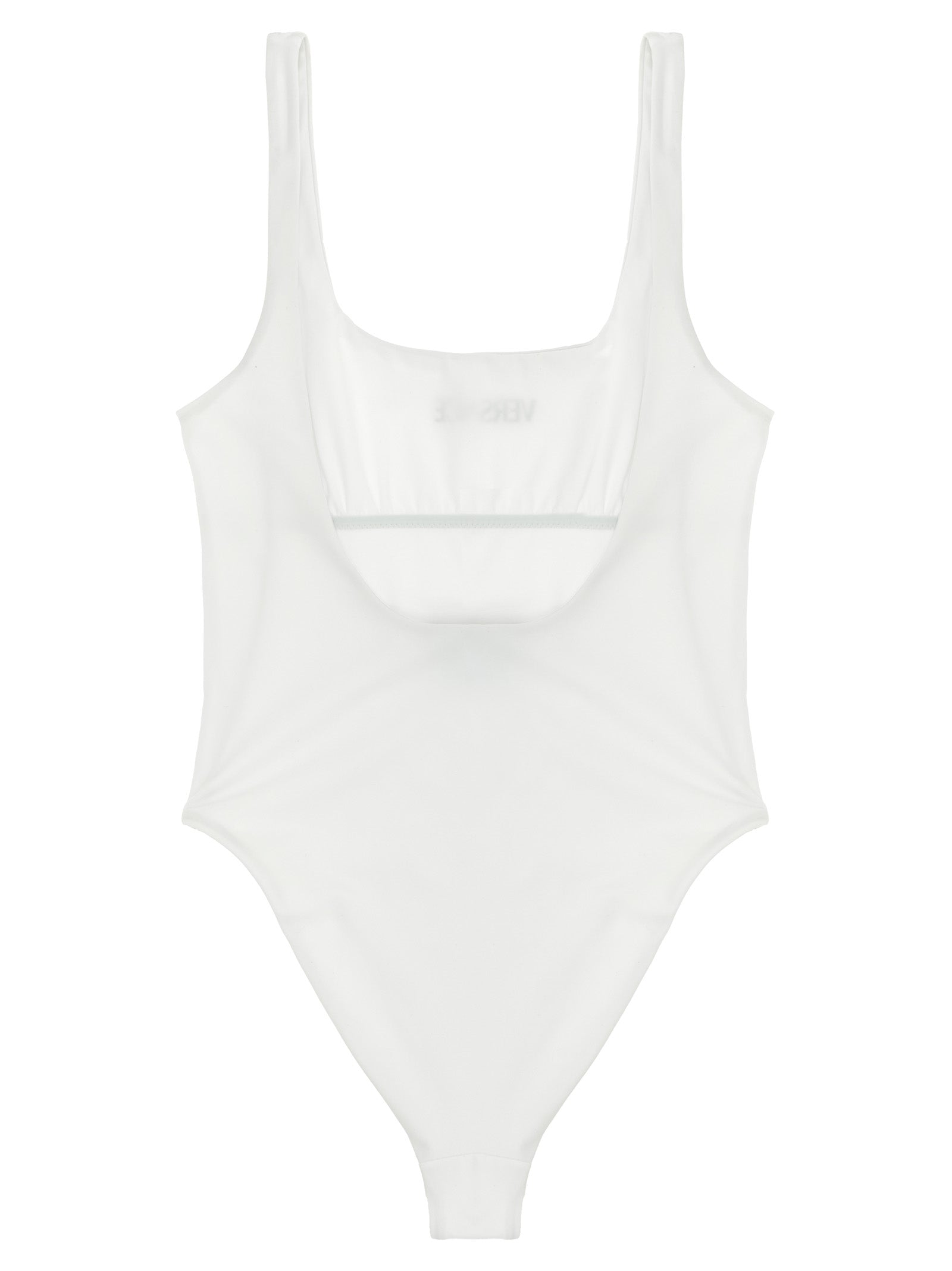 White Nylon One-Piece Swimsuit