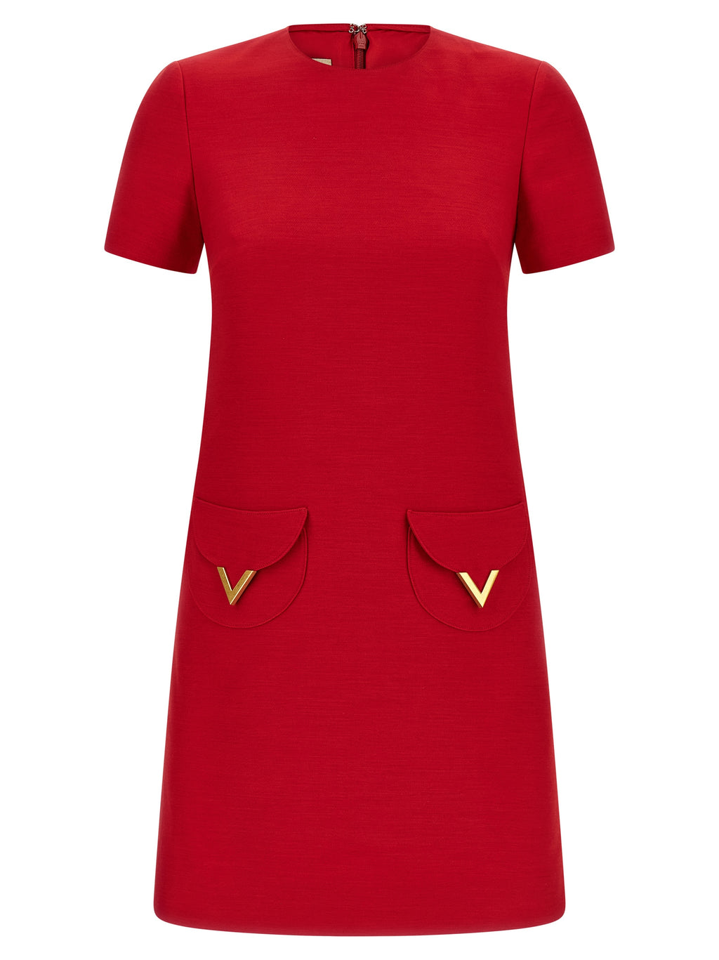 Multicolor Virgin Wool Short Dress