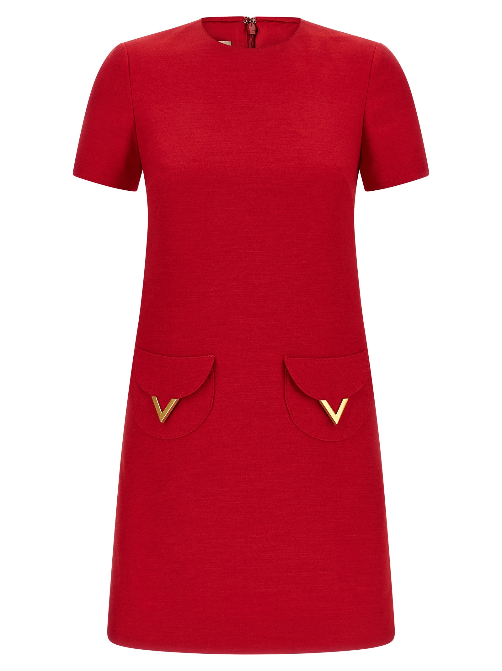 Multicolor Virgin Wool Short Dress