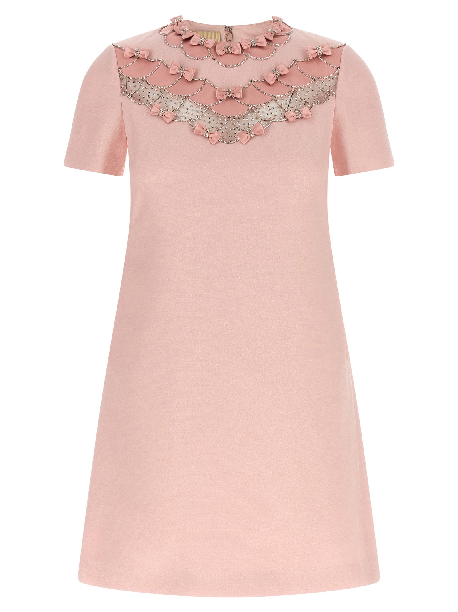 Multicolor Virgin Wool Short Dress