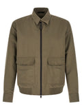 Bicolor Linen Full-Length Jacket
