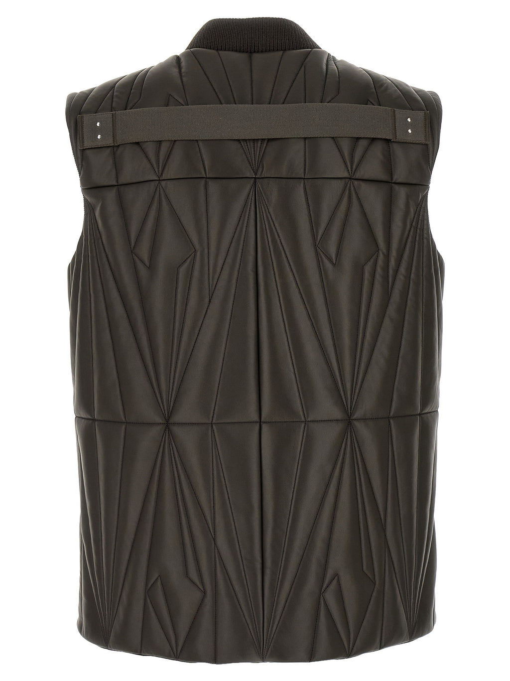 Brown Lamb Leather Sleeveless Jacket