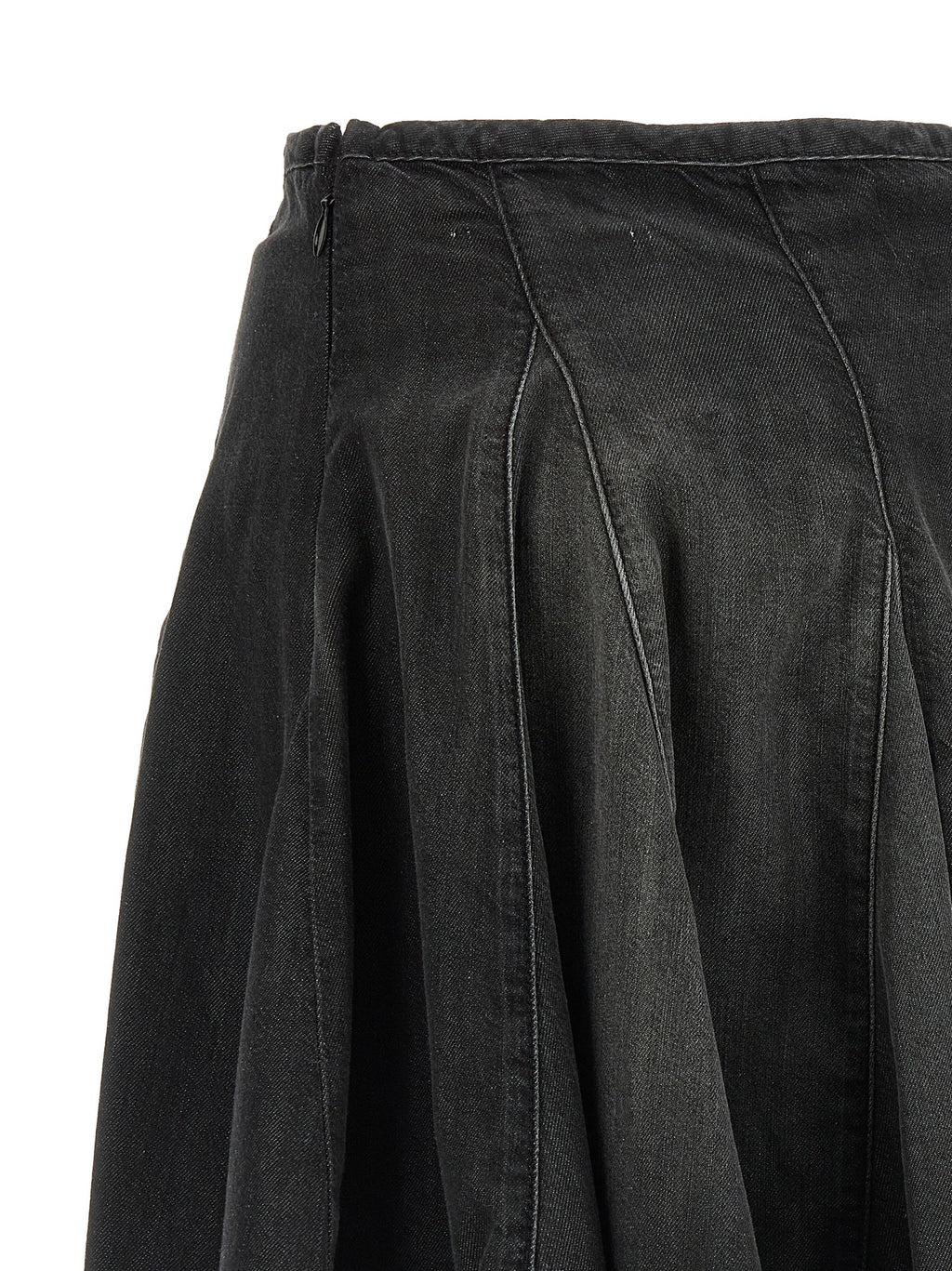 Black Cotton Long Skirt