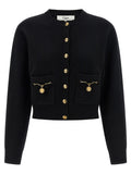 Black Wool Cardigan
