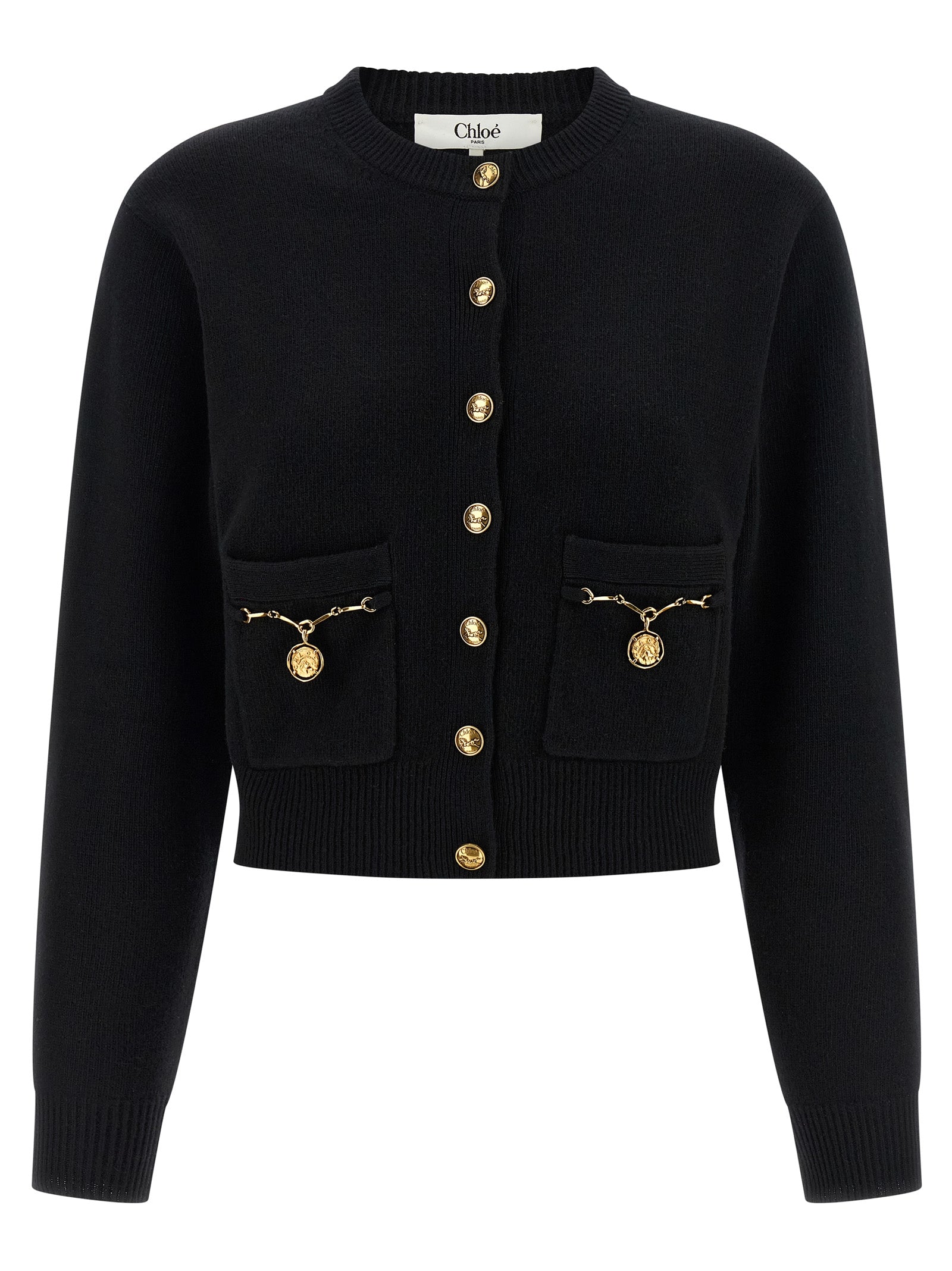 Black Wool Cardigan