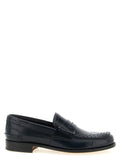 Blue Calfskin Slip-On Loafers
