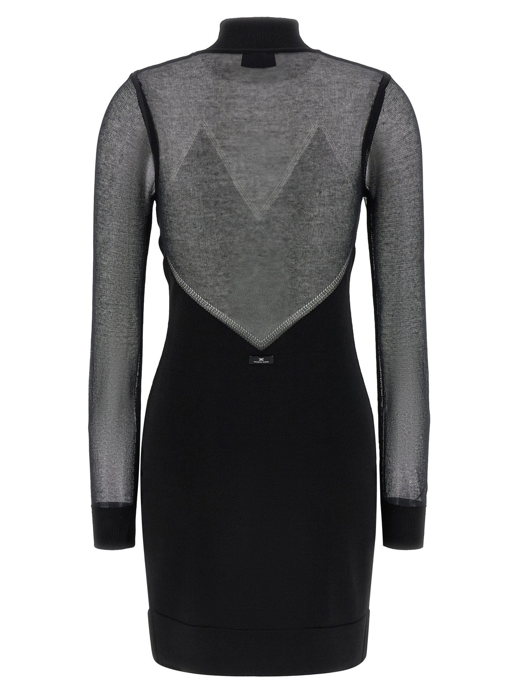 Black Viscose Short Dress