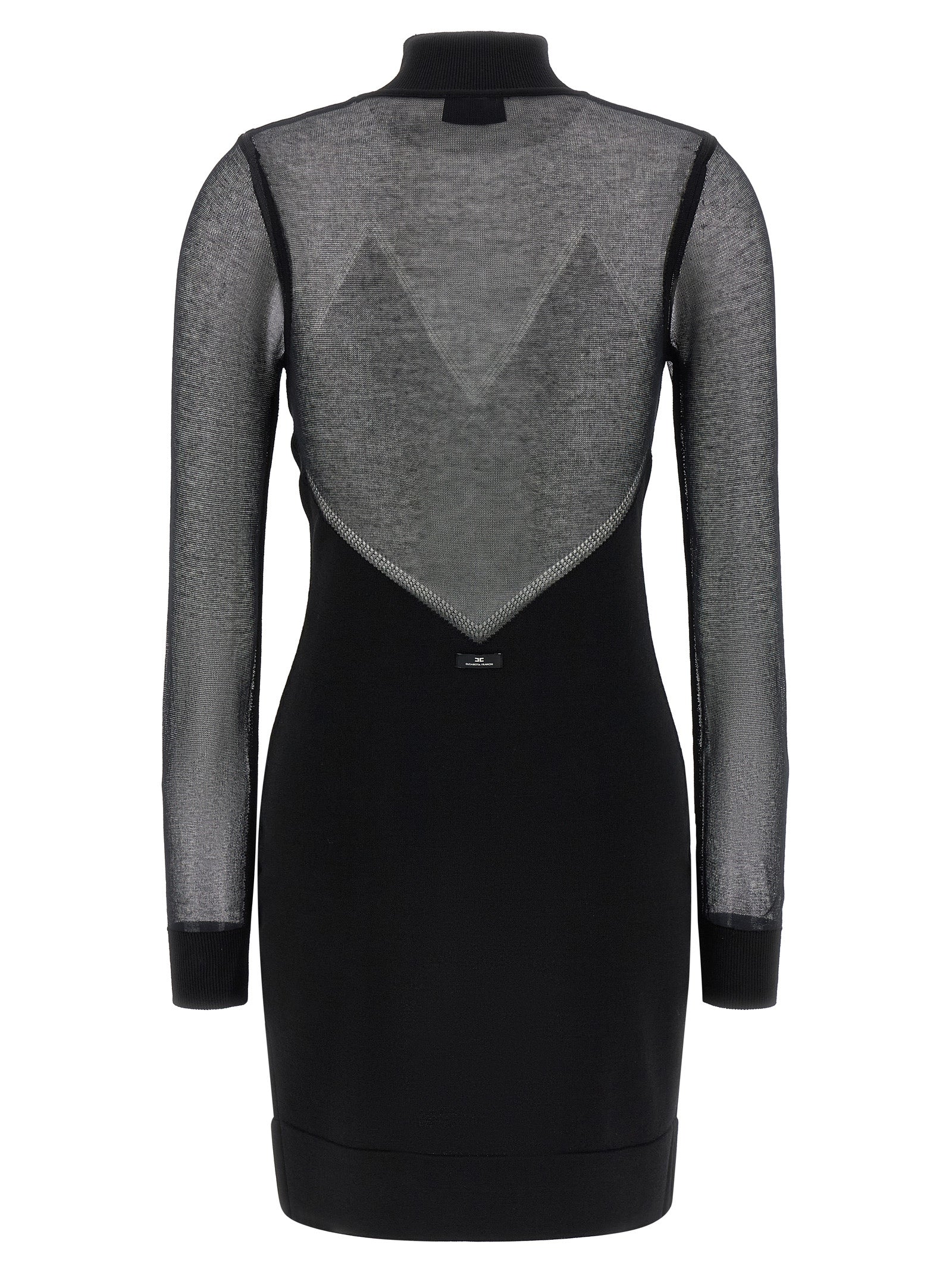 Black Viscose Short Dress