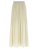 White Polyester Mini Skirt