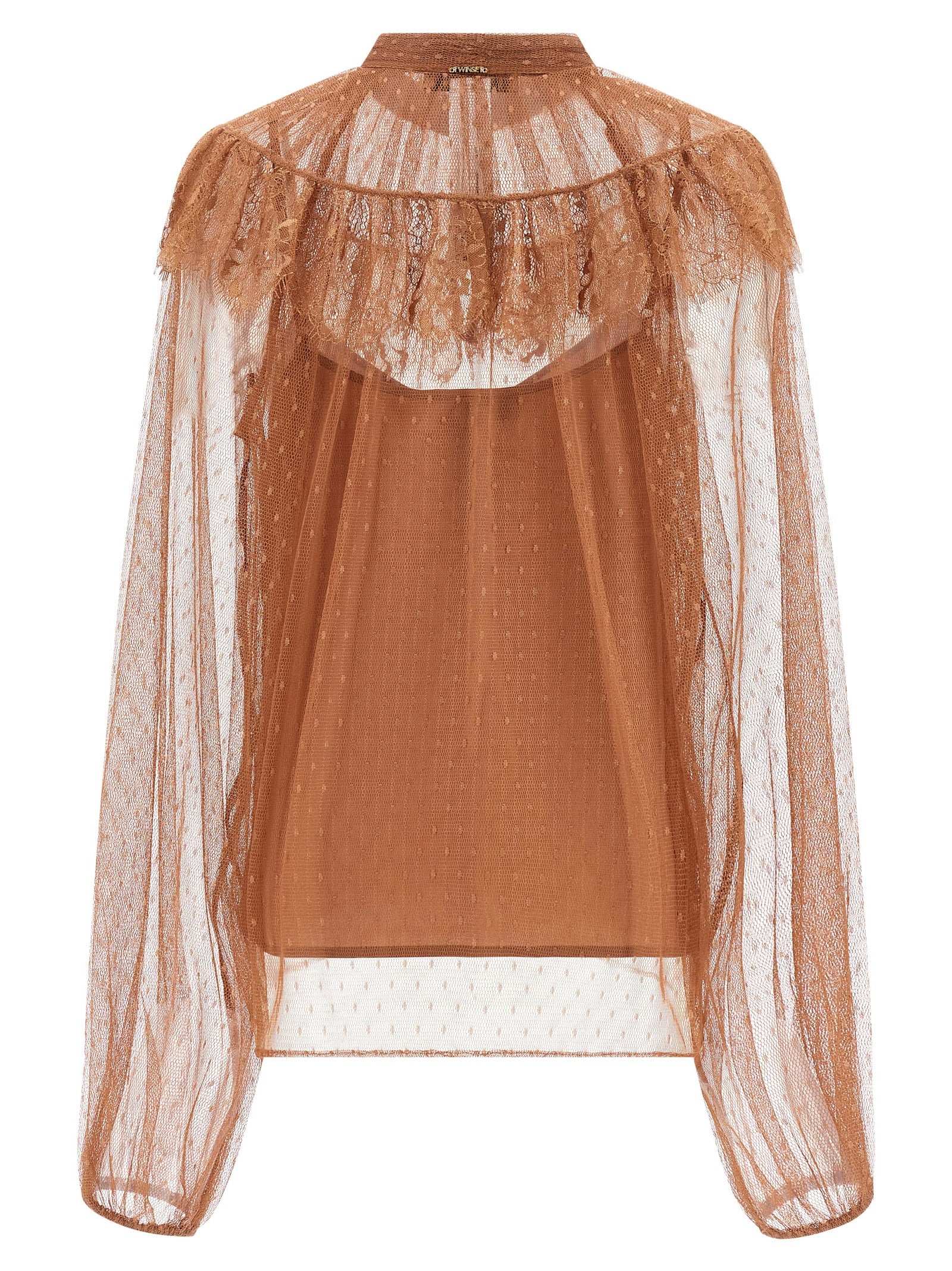 Brown Polyester Blouse