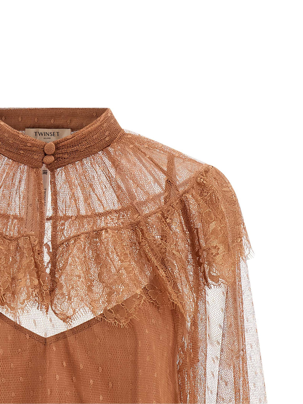 Brown Polyester Blouse