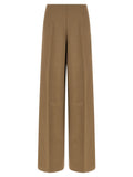 Brown Viscose Casual Pants