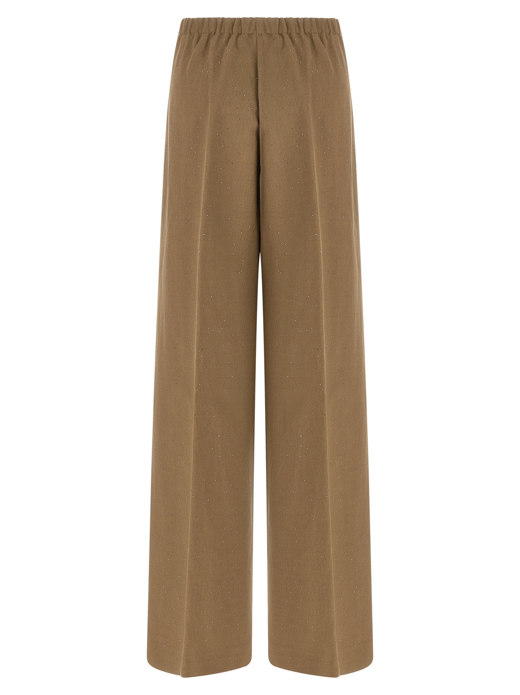 Brown Viscose Casual Pants