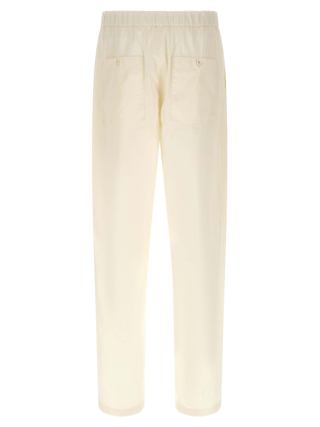 Beige Cotton Cargo Pants