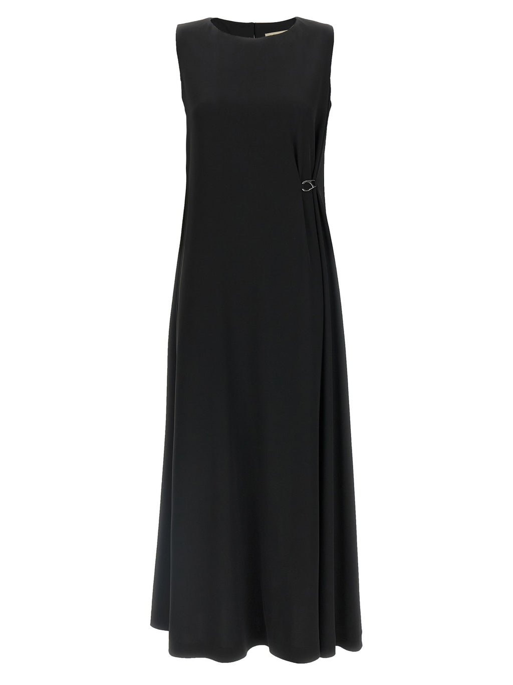 Black Polyester Long Dress