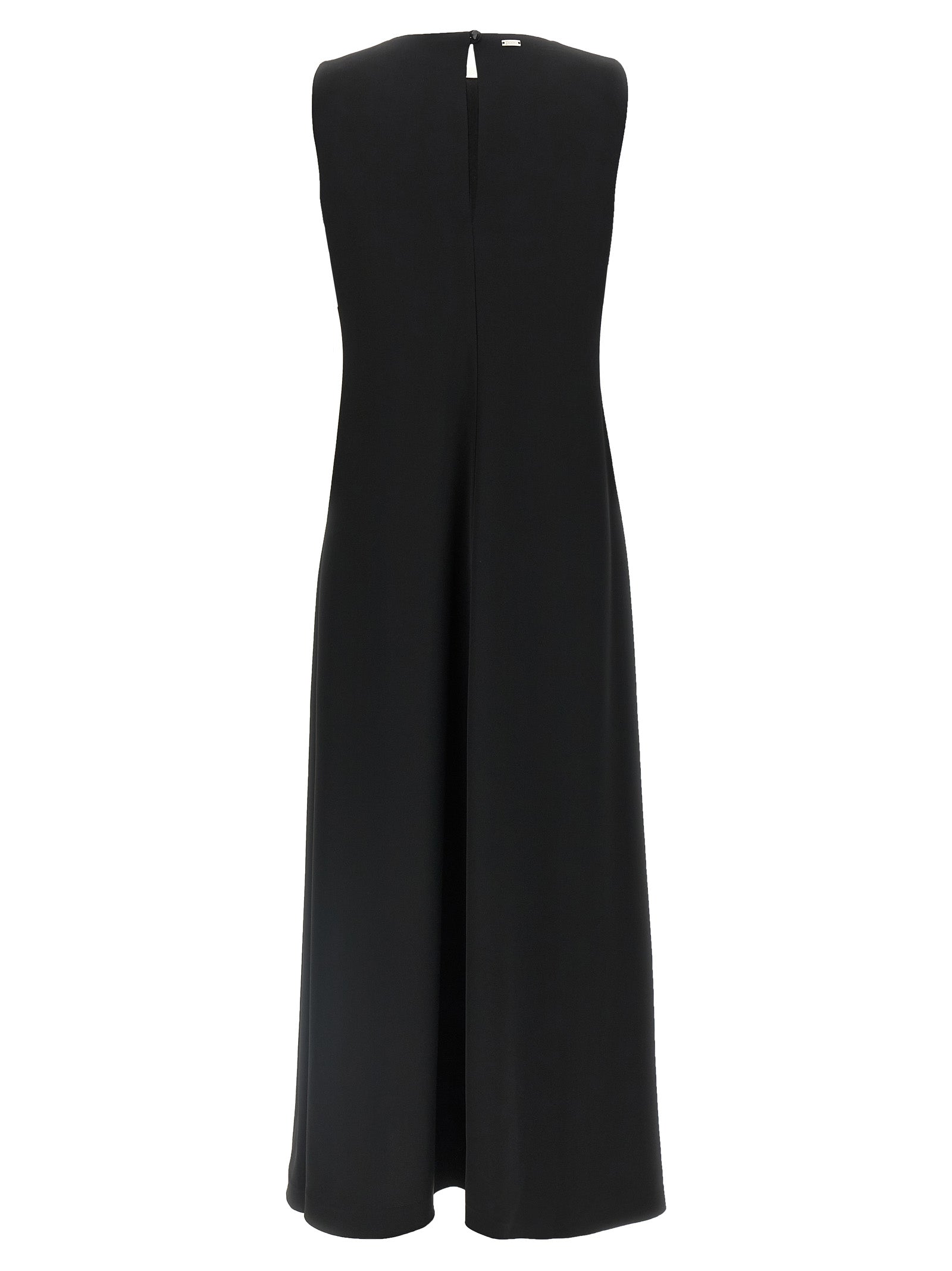 Black Polyester Long Dress