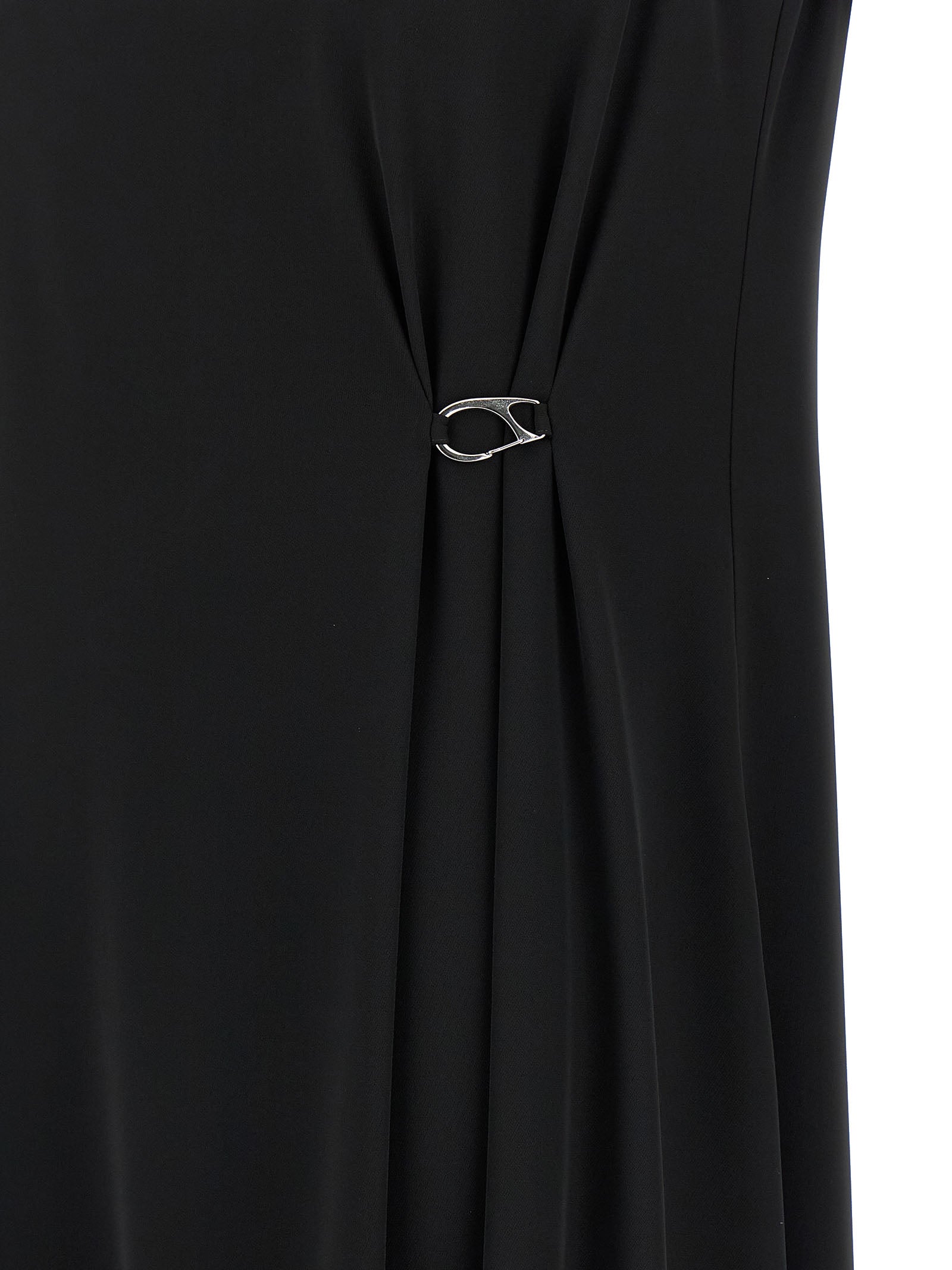 Black Polyester Long Dress