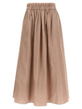 Multicolor Polyester Midi Skirt