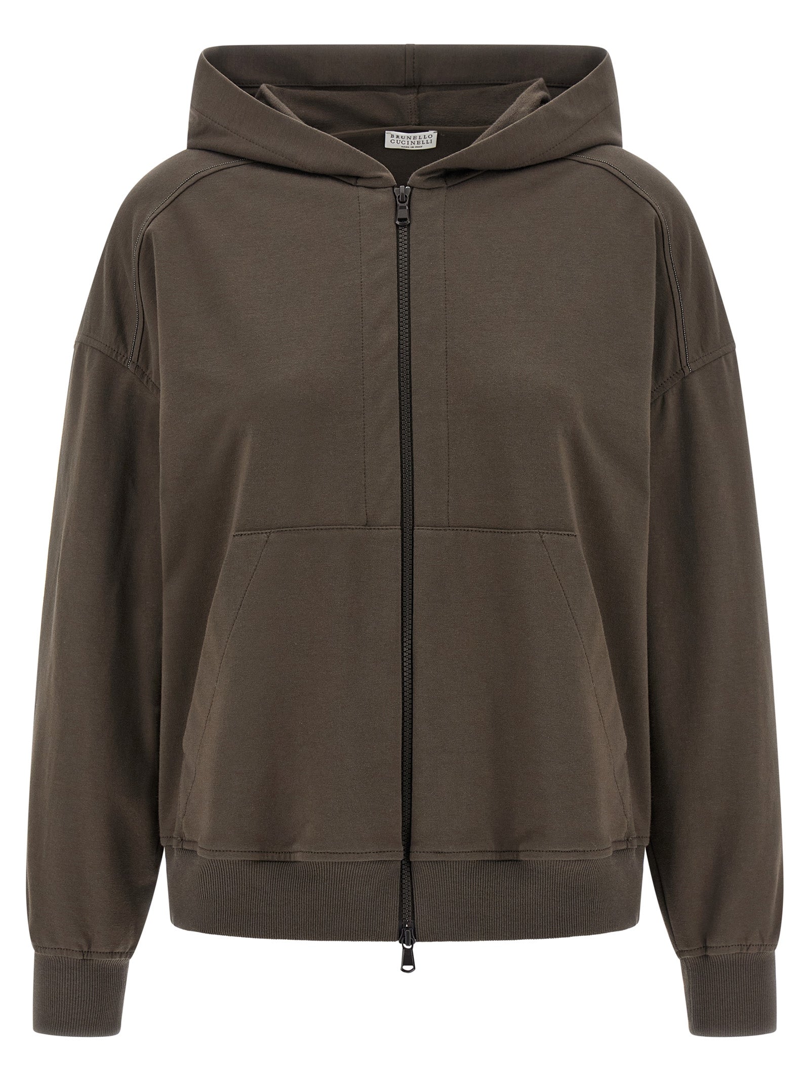 Brown Cotton Hoodie