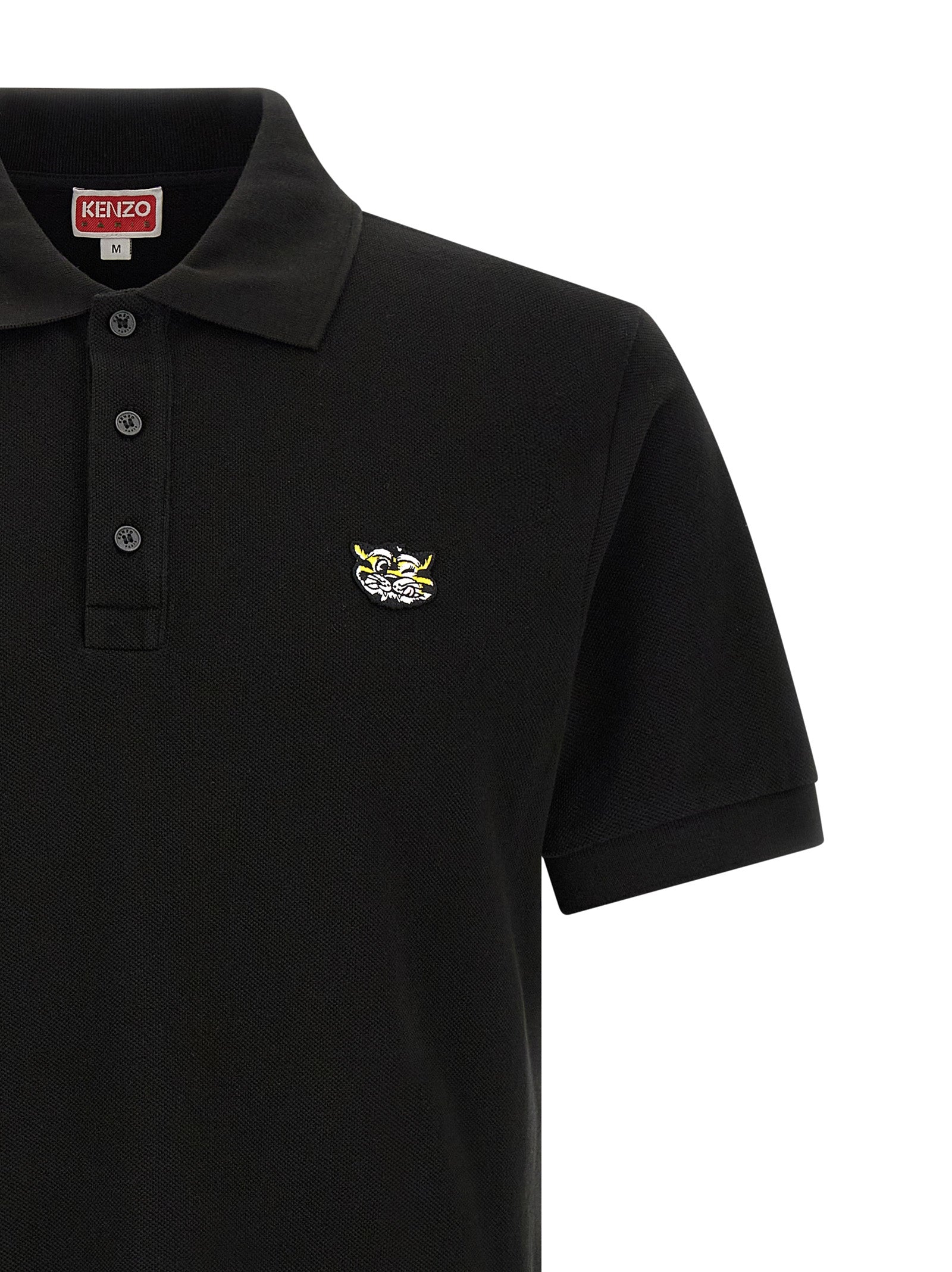 Black Cotton Polo Shirt