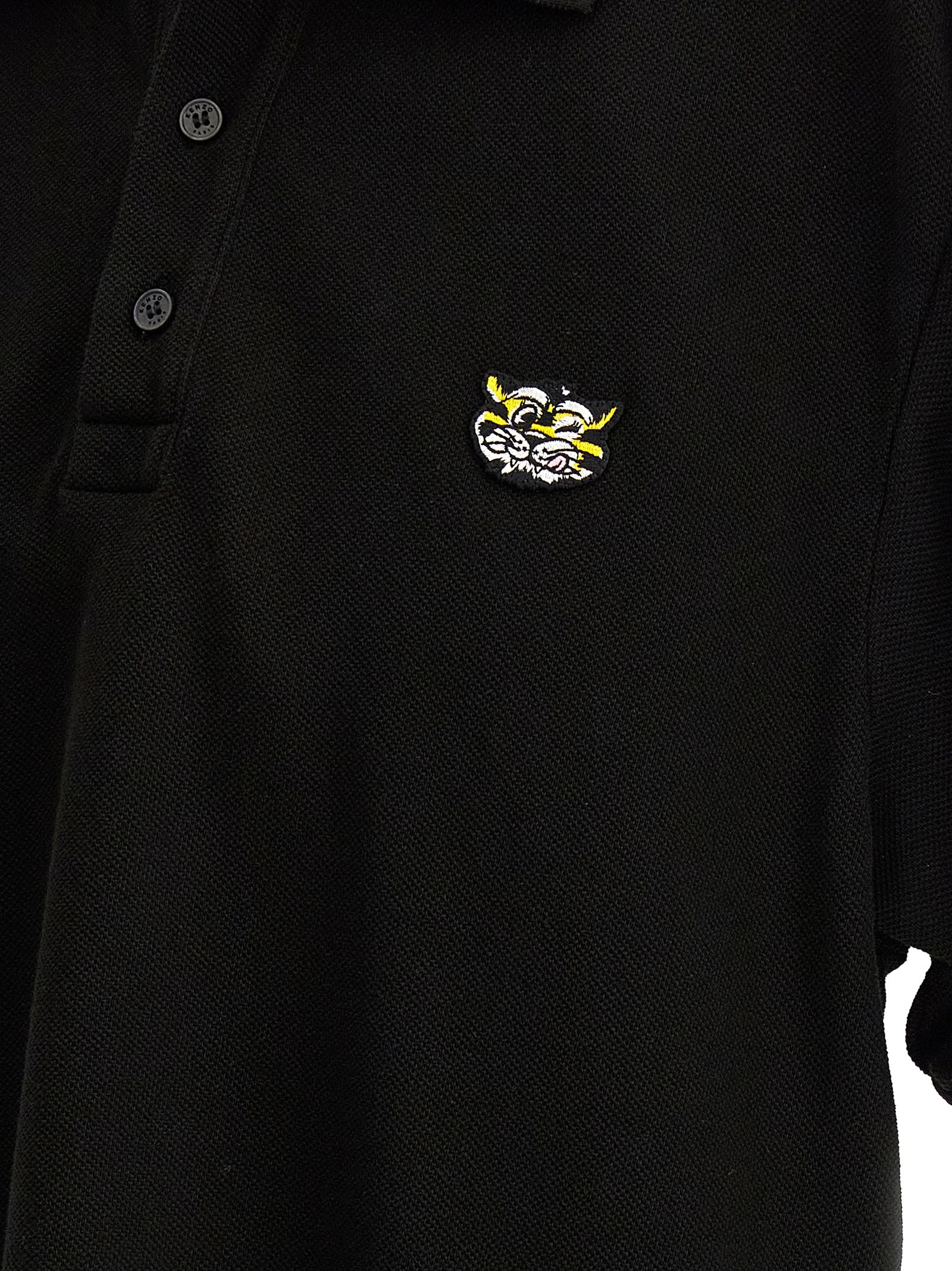 Black Cotton Polo Shirt