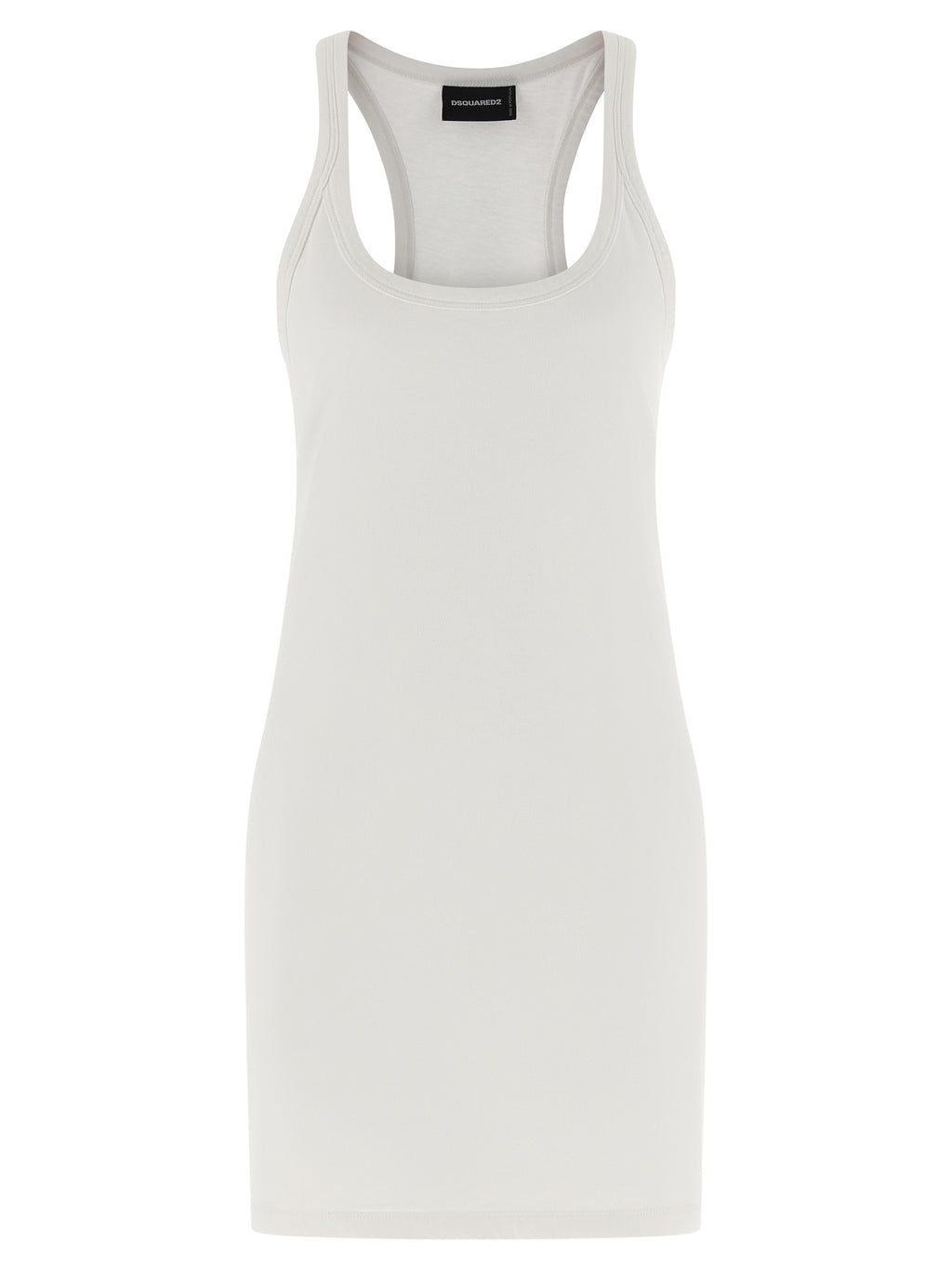 White Cotton Short Dress